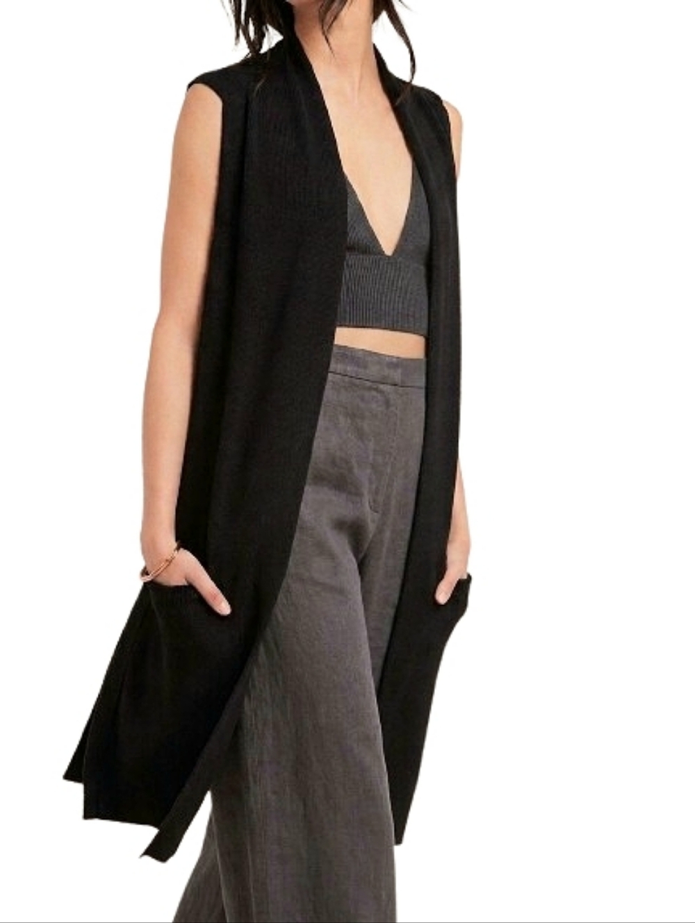 Aritzia WILFRED Dunkirk Cardigan Sweater Vest